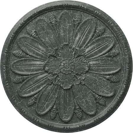 Ekena Millwork Fairfax Ceiling Medallion, Hand-Painted Athenian Green Crackle, 29 7/8"OD x 1 3/8"P CM29FAAGC